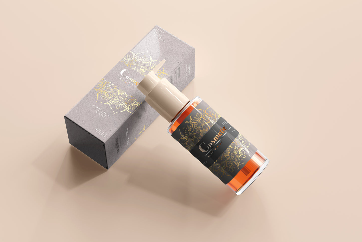 Pump Bottle Label Mockup