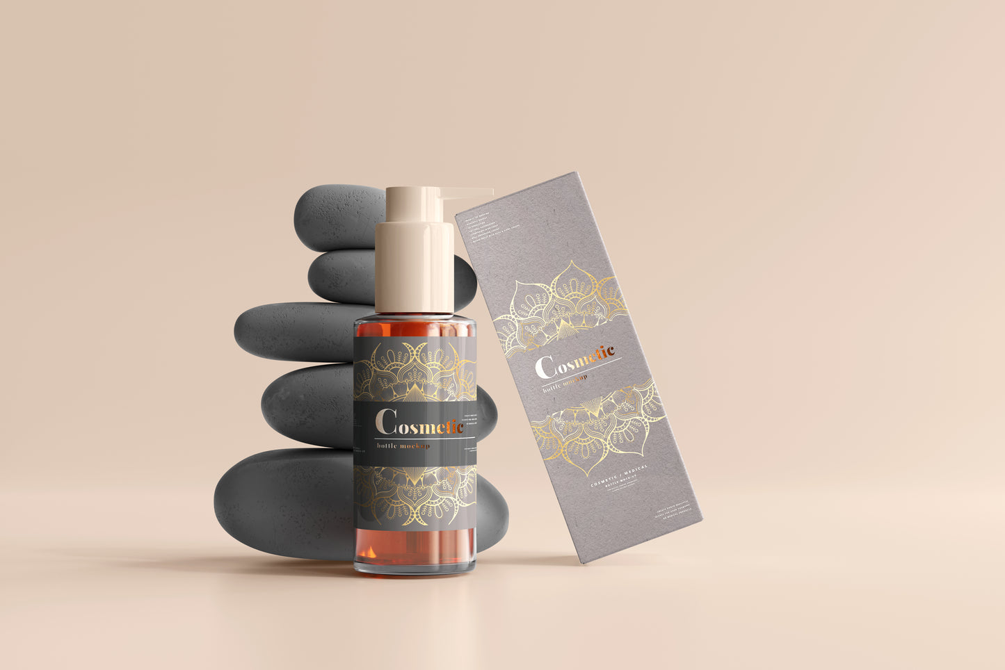 Pump Bottle Label Mockup