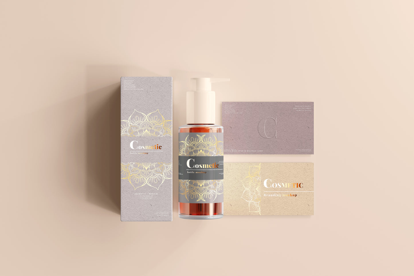 Pump Bottle Label Mockup