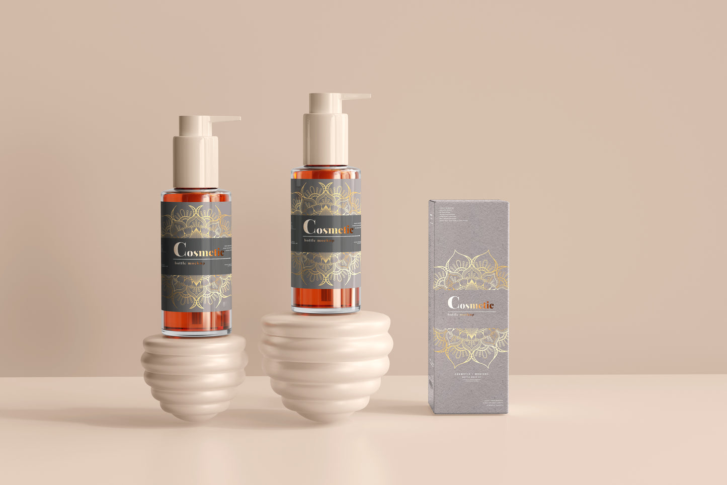 Pump Bottle Label Mockup