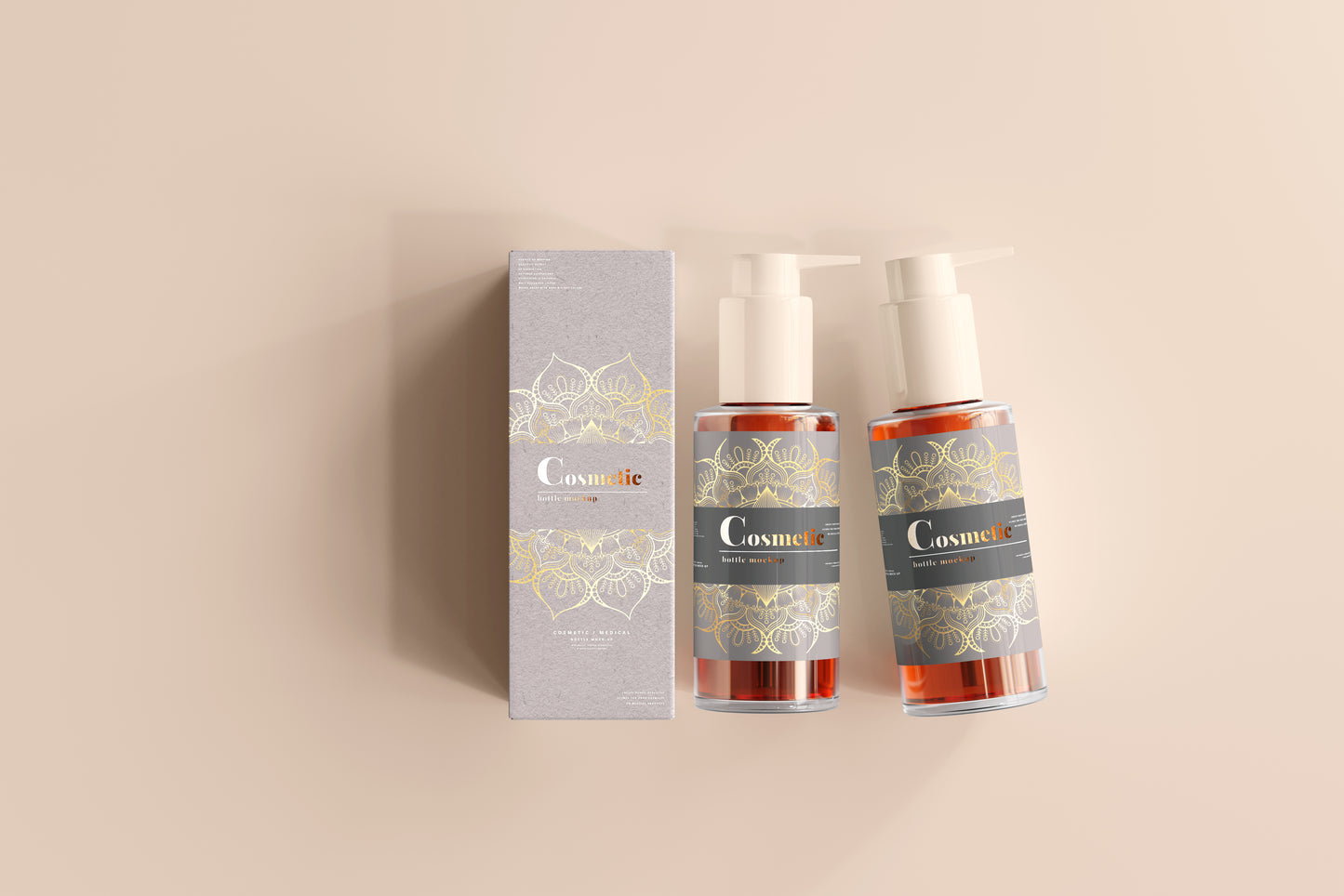 Pump Bottle Label Mockup