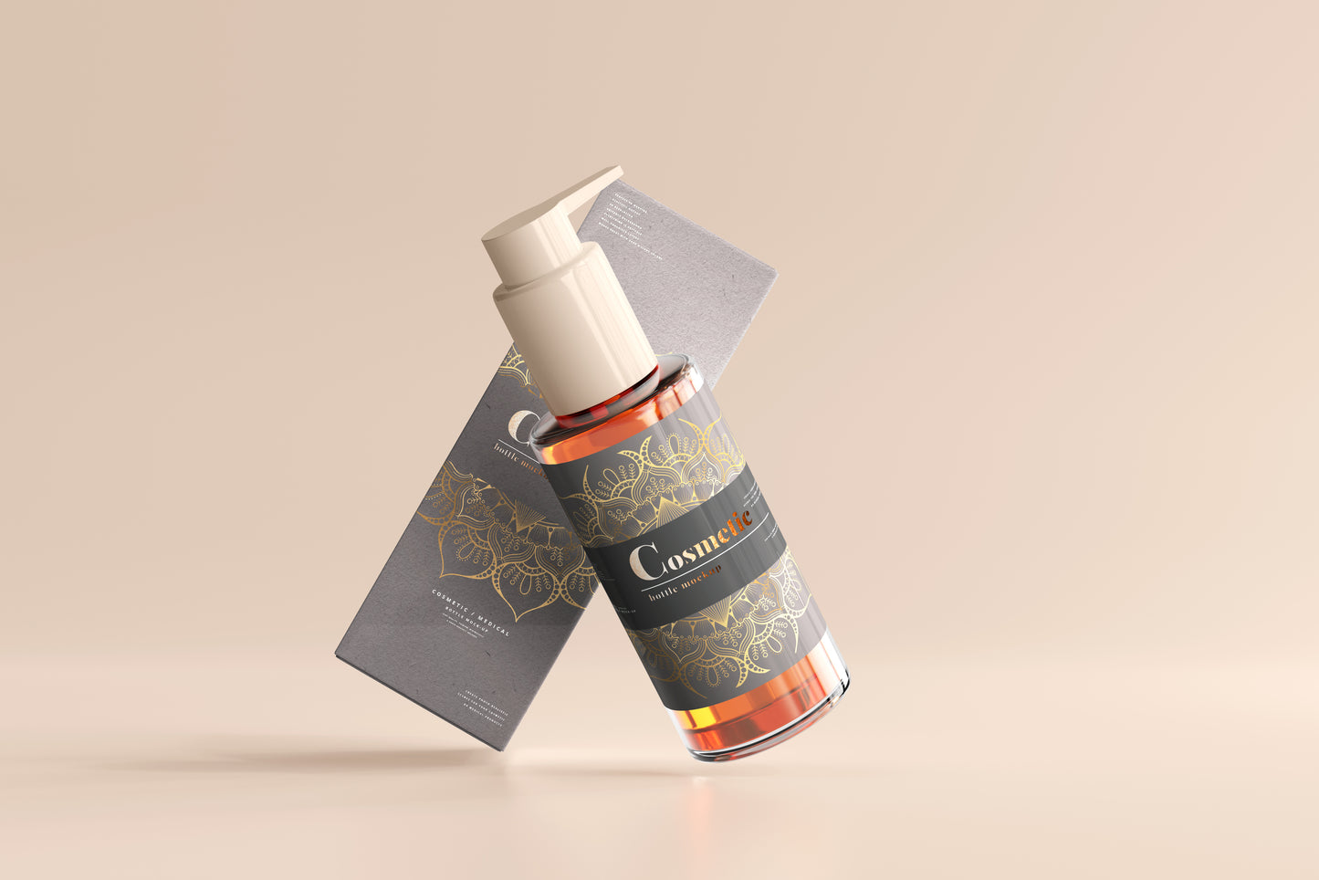 Pump Bottle Label Mockup