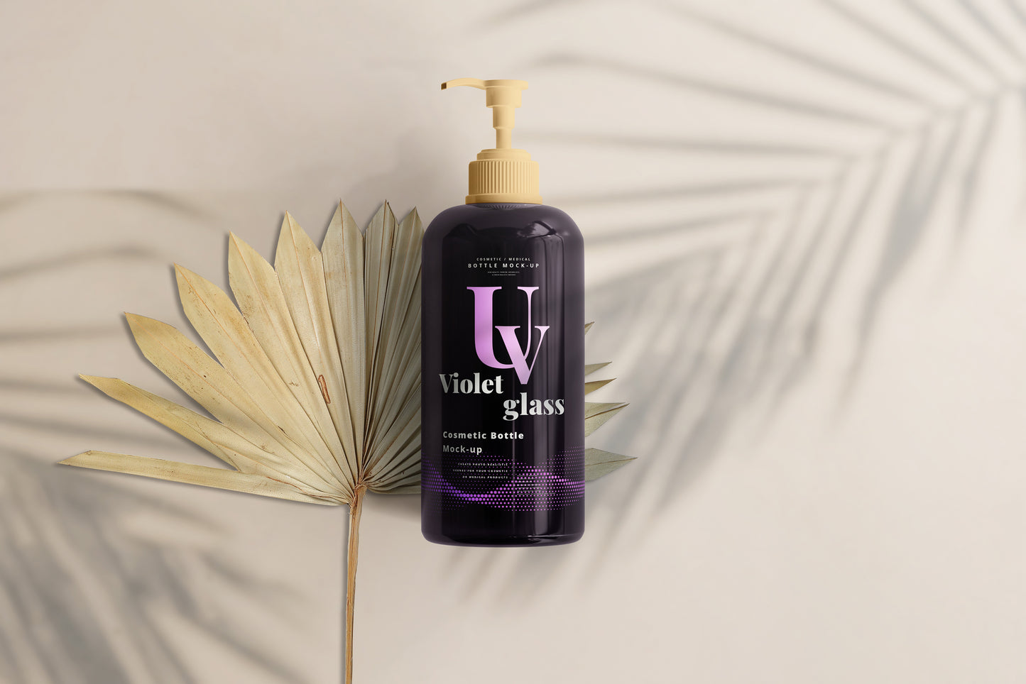 UV Glass Pump Bottle Mockups