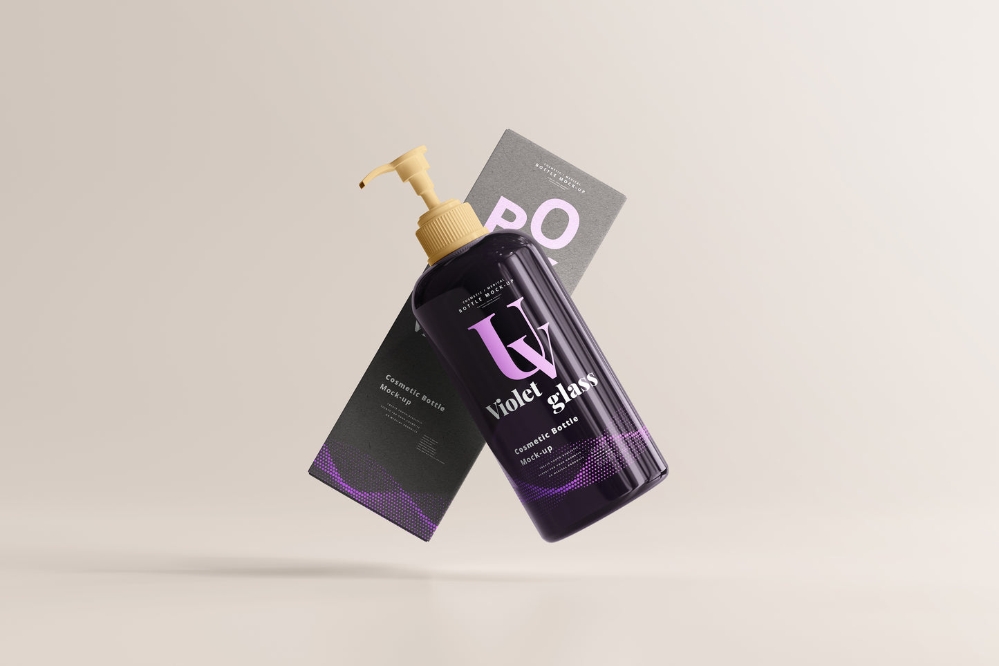 UV Glass Pump Bottle Mockups