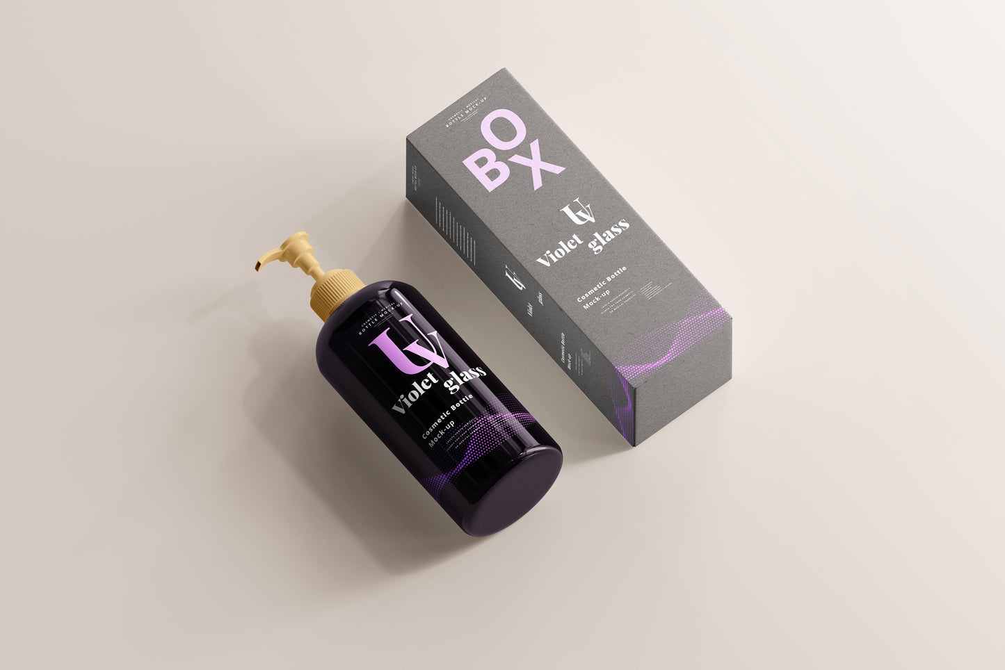 UV Glass Pump Bottle Mockups