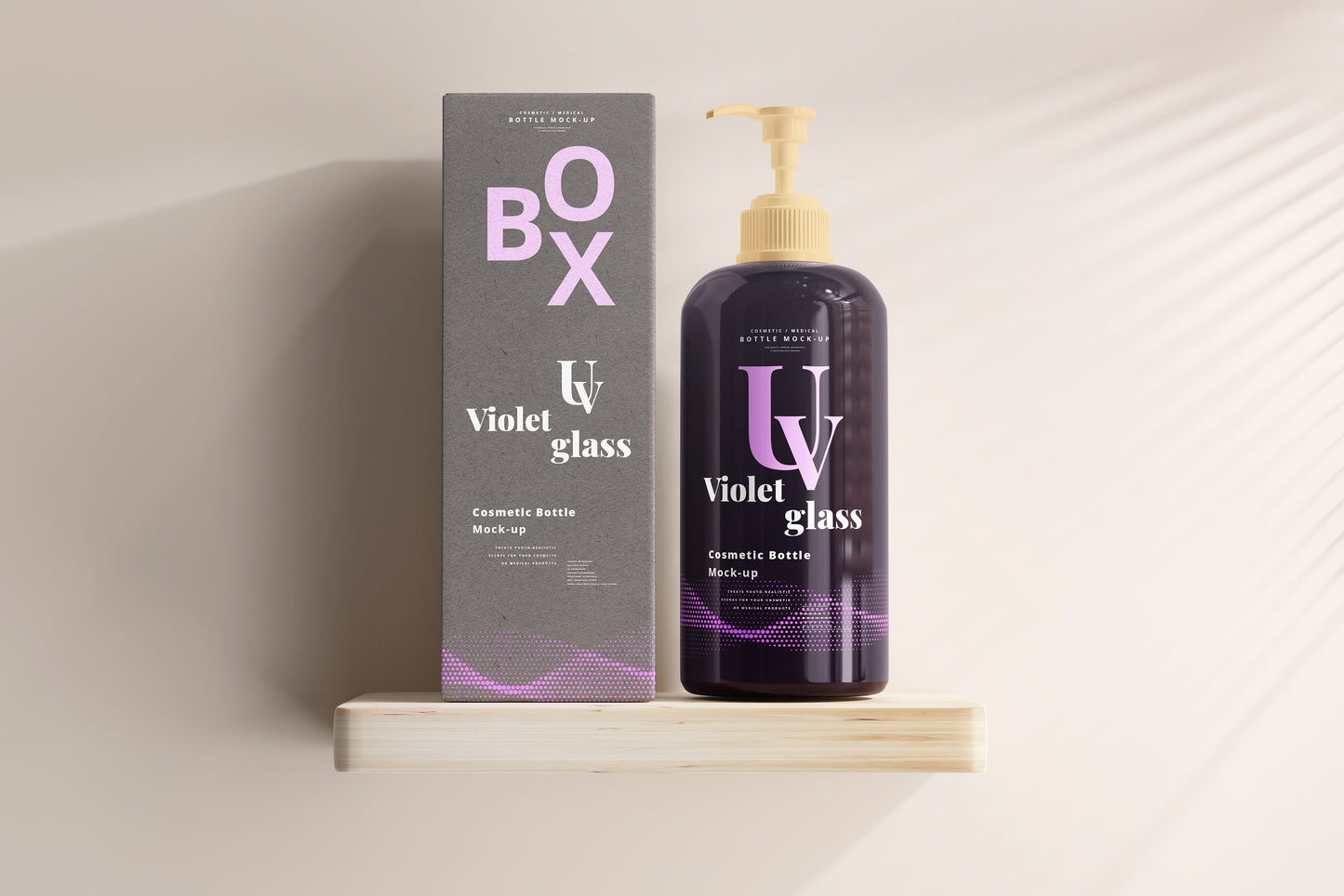 UV Glass Pump Bottle Mockups