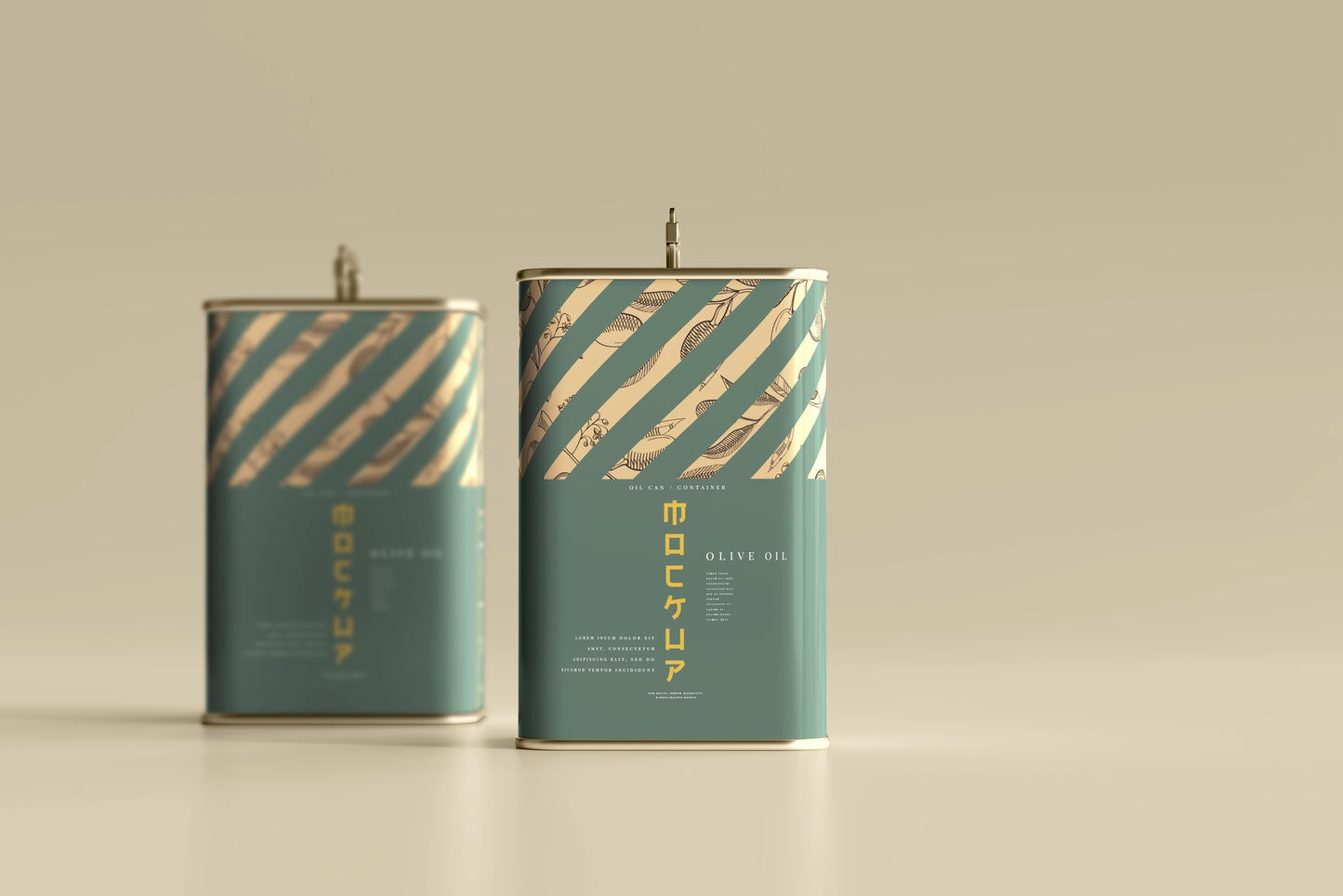 Aluminum Oil Can Mockups