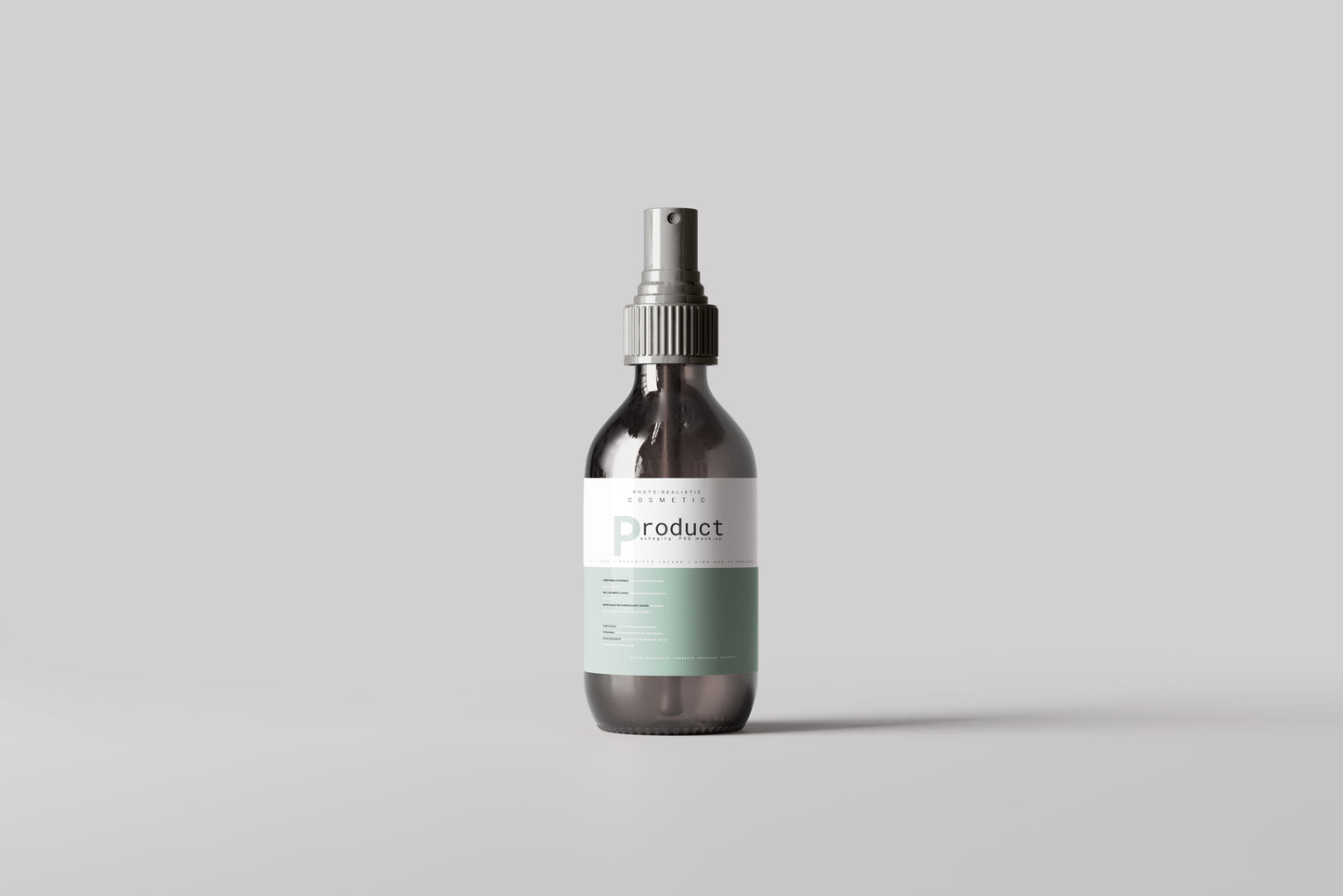 Amber Glass Spray Bottle Mockup