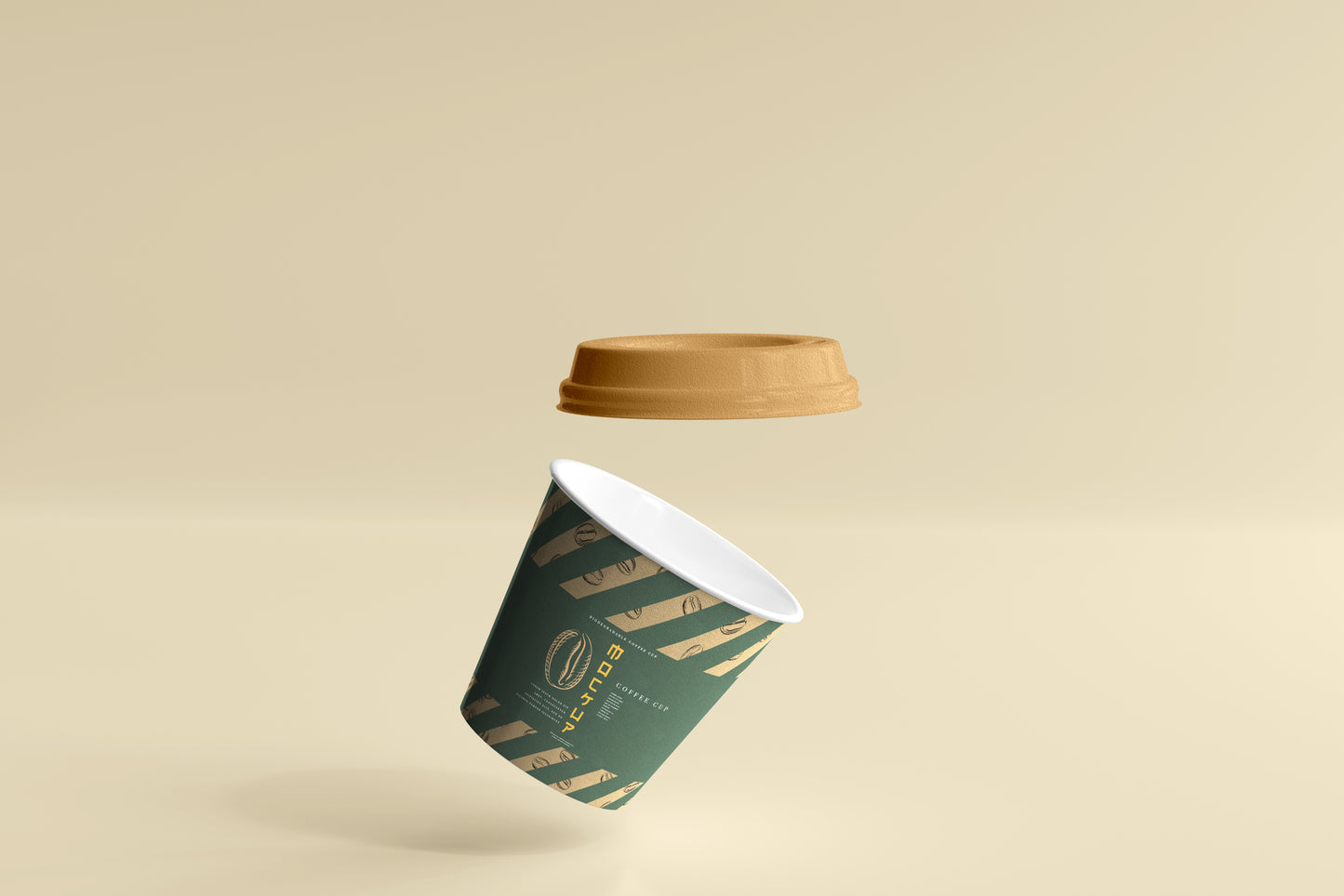 Biodegradable paper cup mockups