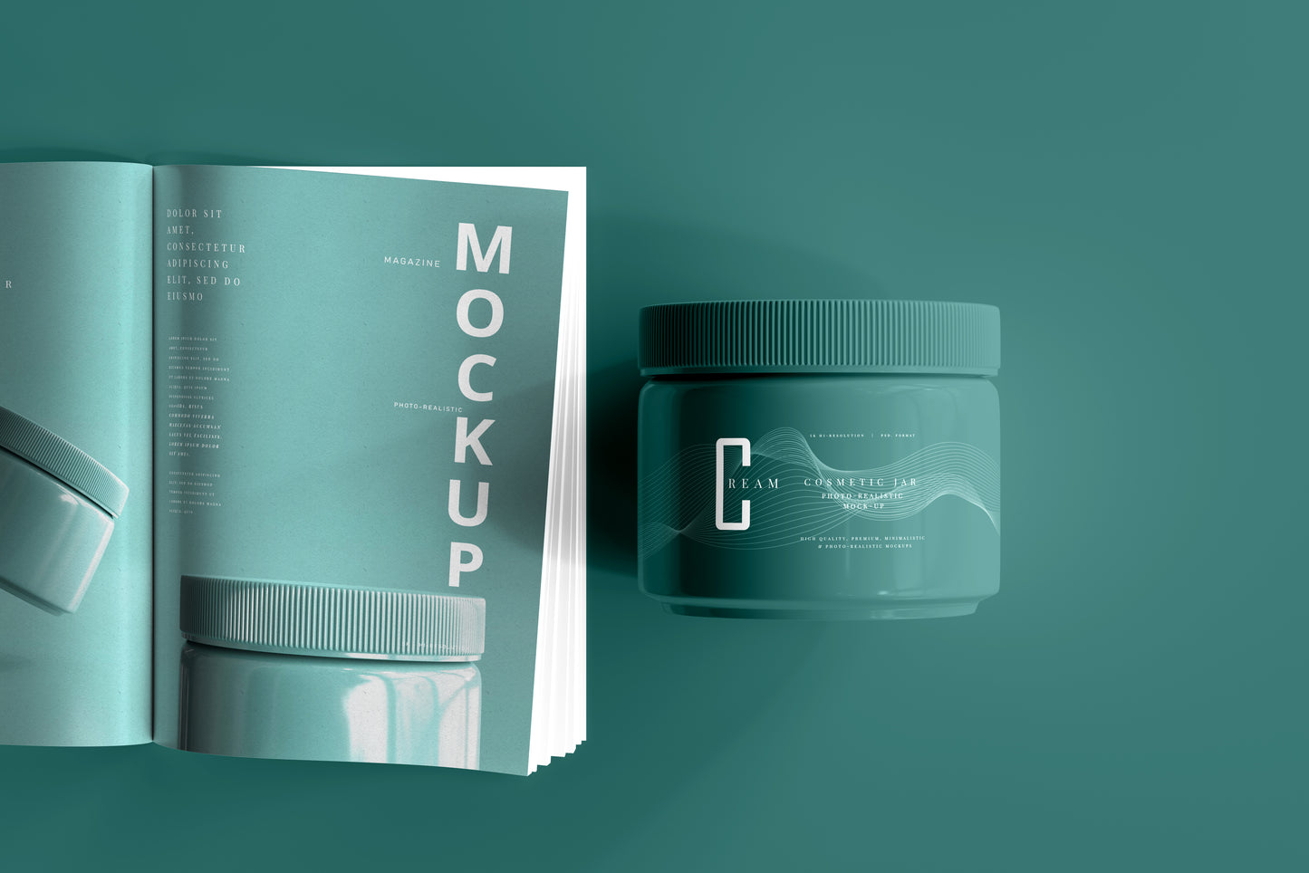 Plastic Cosmetic Jar Mockups