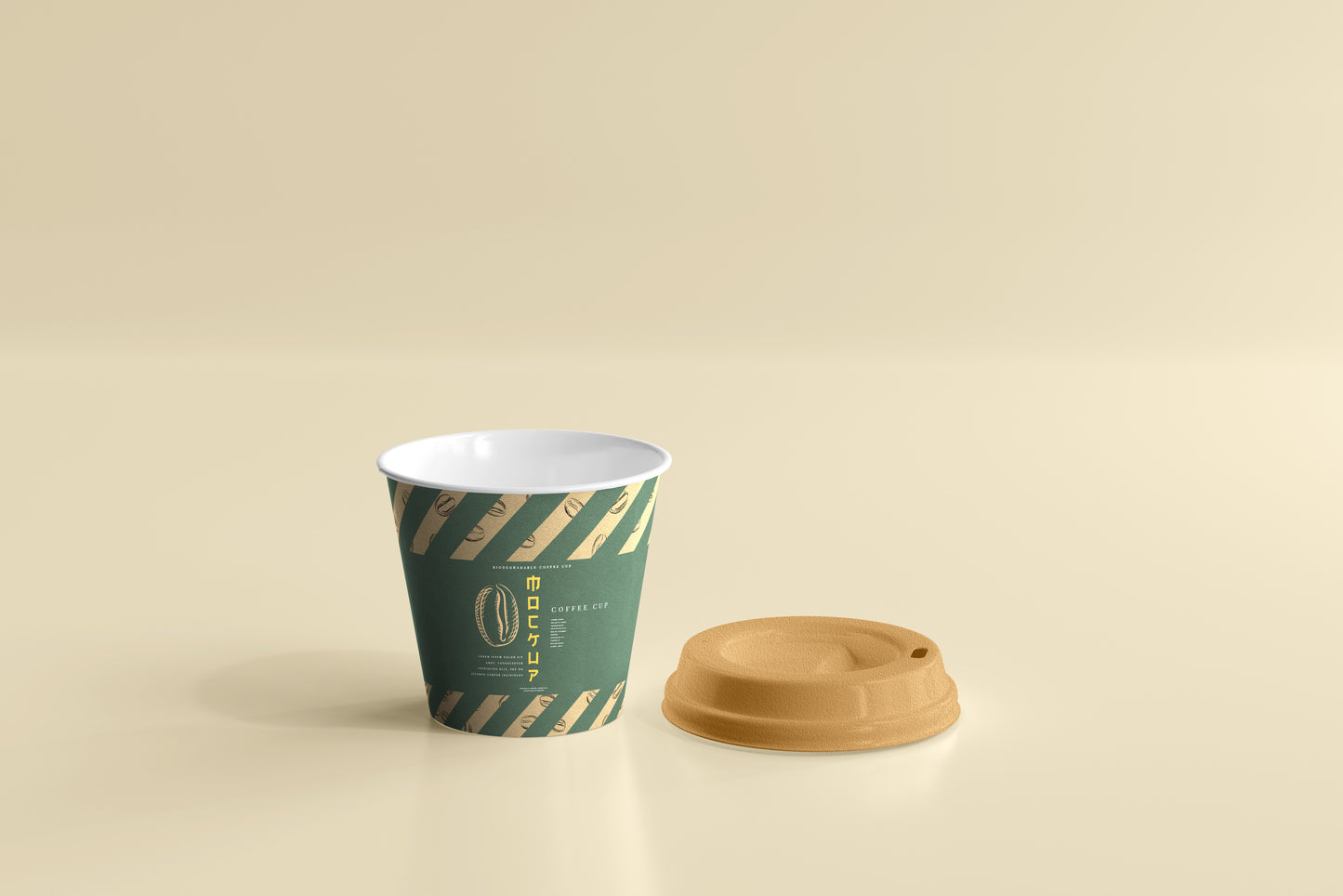 Biodegradable paper cup mockups