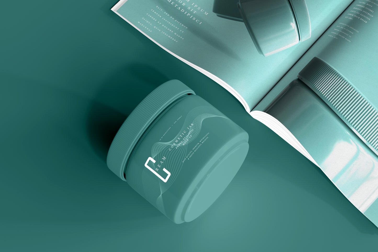 Plastic Cosmetic Jar Mockups