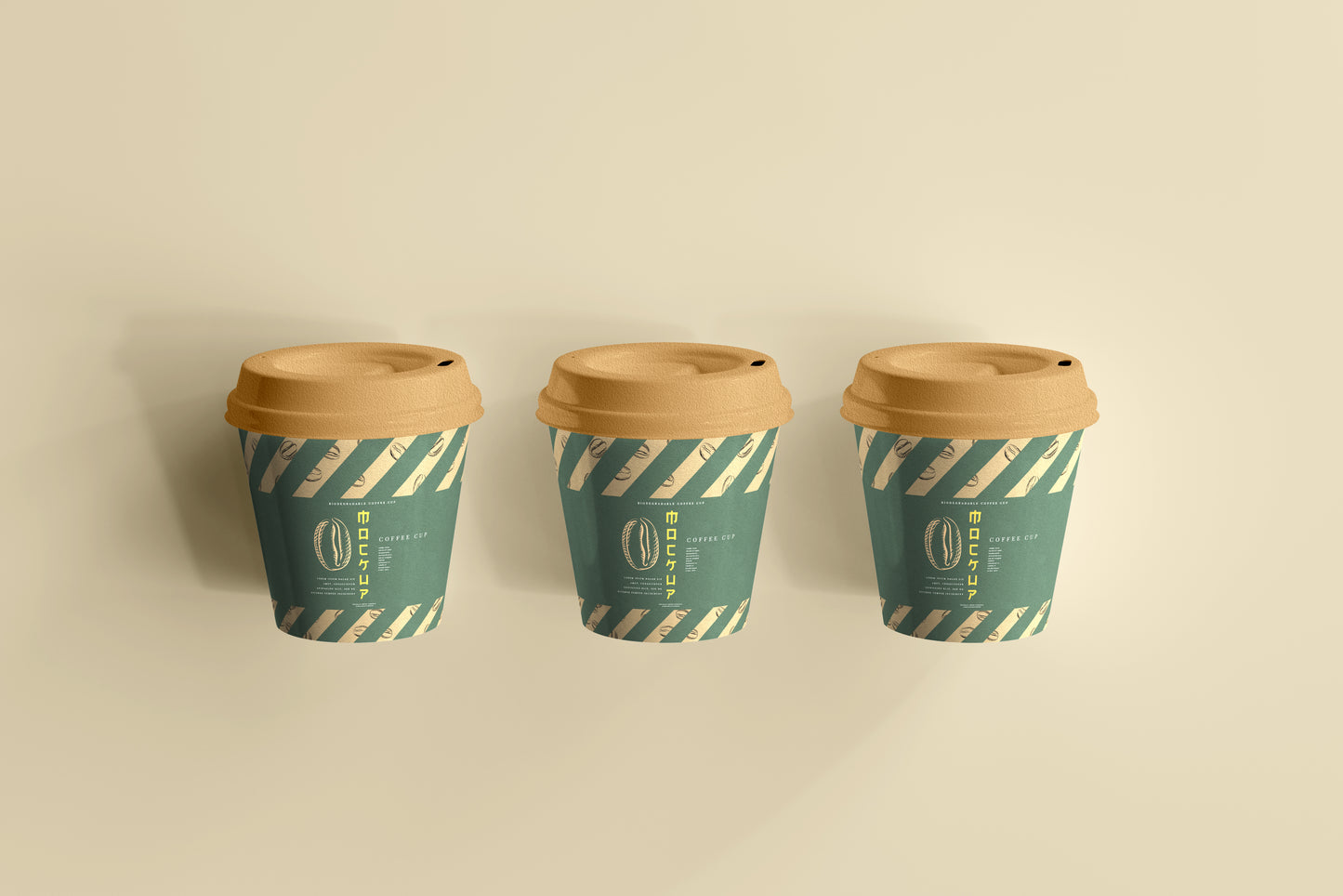 Biodegradable paper cup mockups