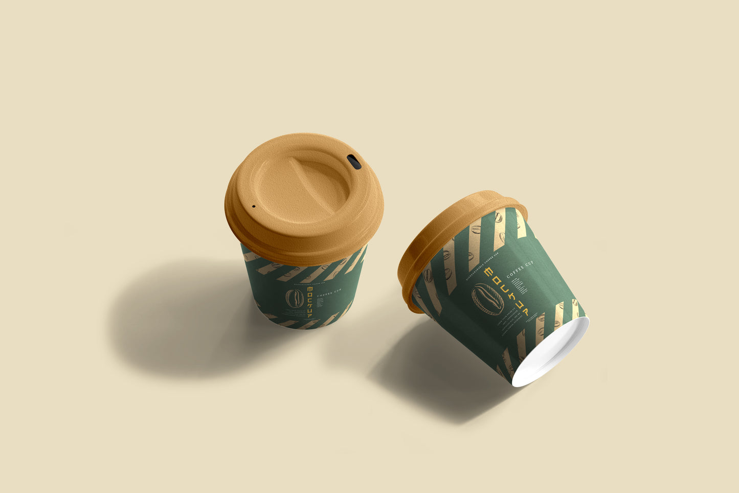 Biodegradable paper cup mockups
