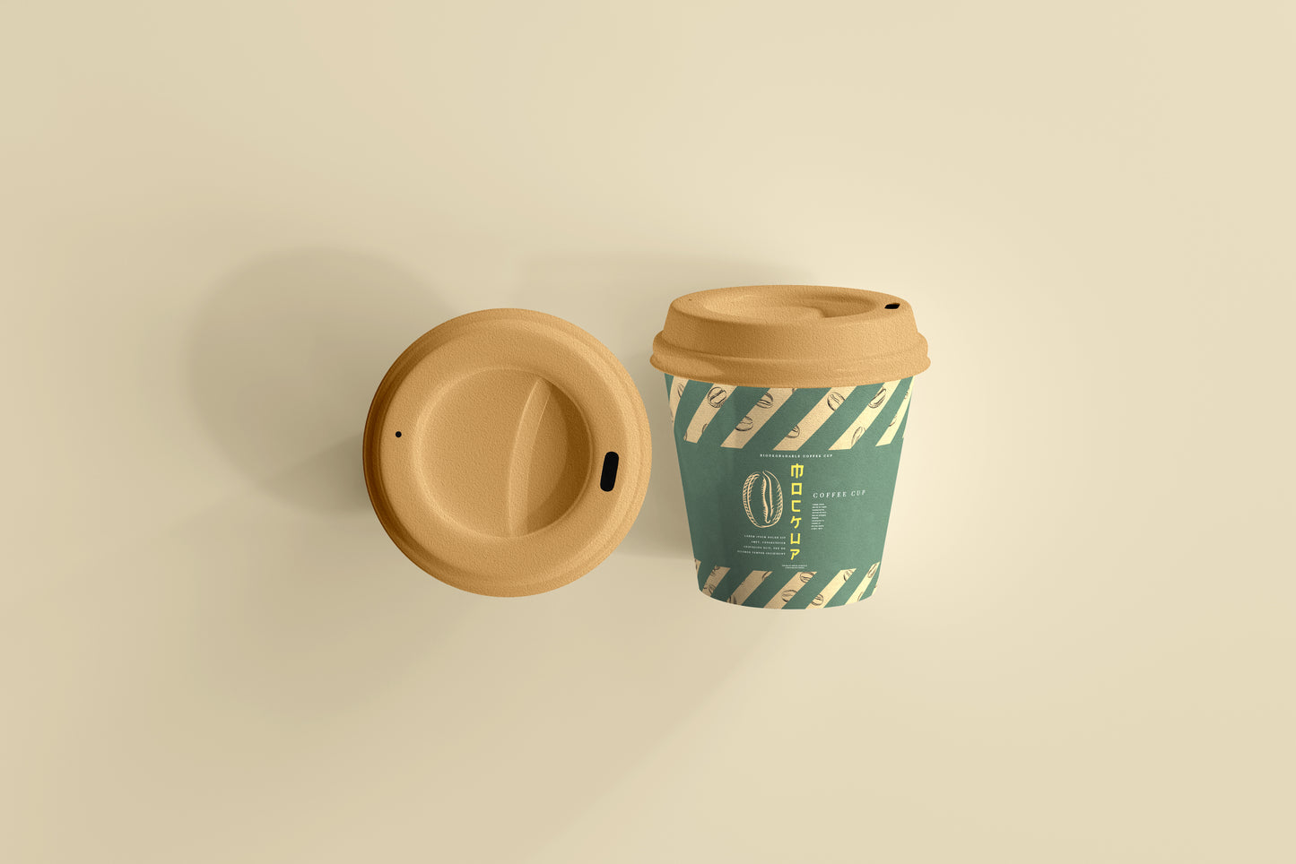 Biodegradable paper cup mockups