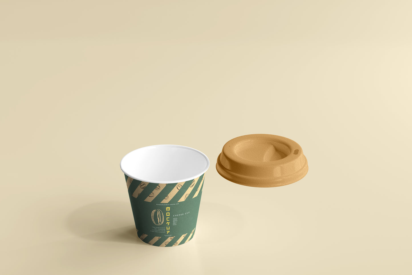 Biodegradable paper cup mockups