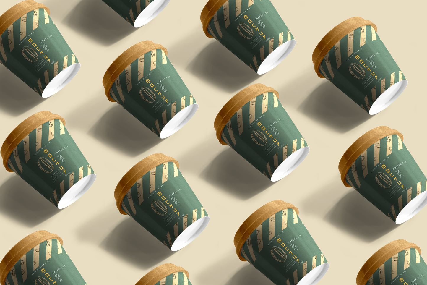 Biodegradable paper cup mockups