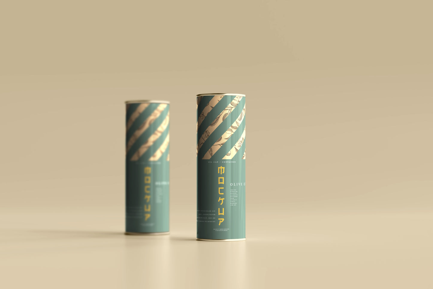 Aluminum Oil Can Mockups