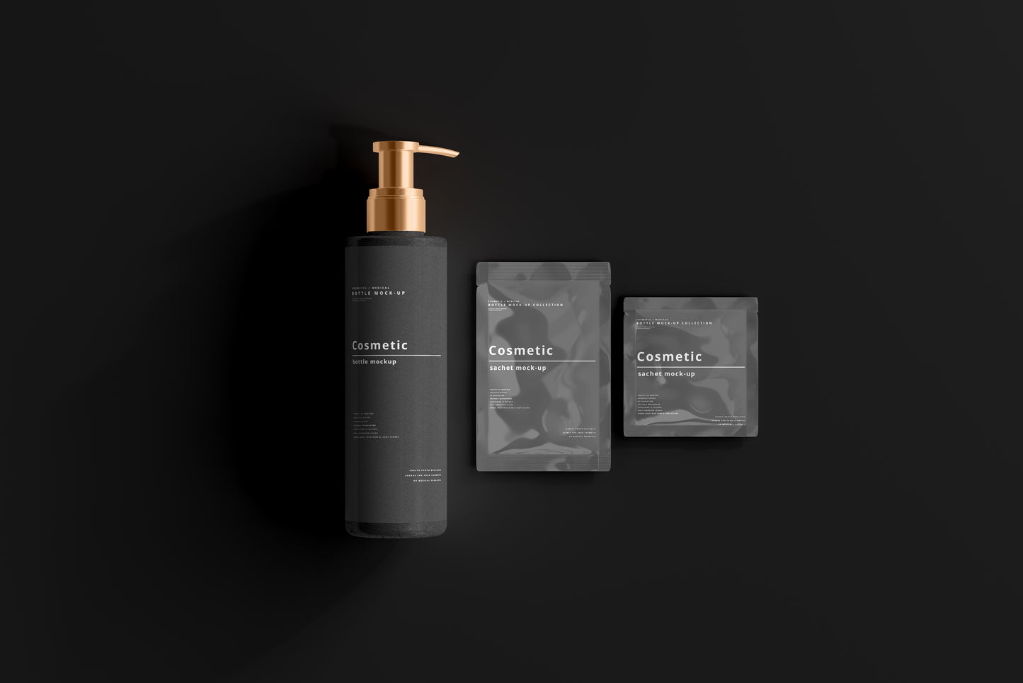 Dark Cosmetic Branding Mockup Bundle