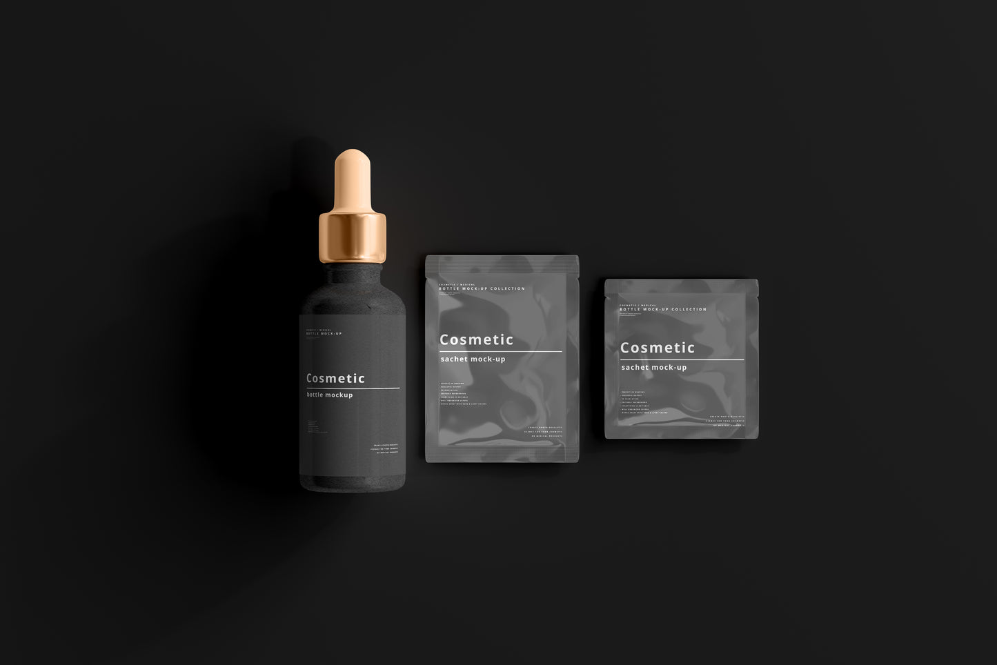 Dark Cosmetic Branding Mockup Bundle