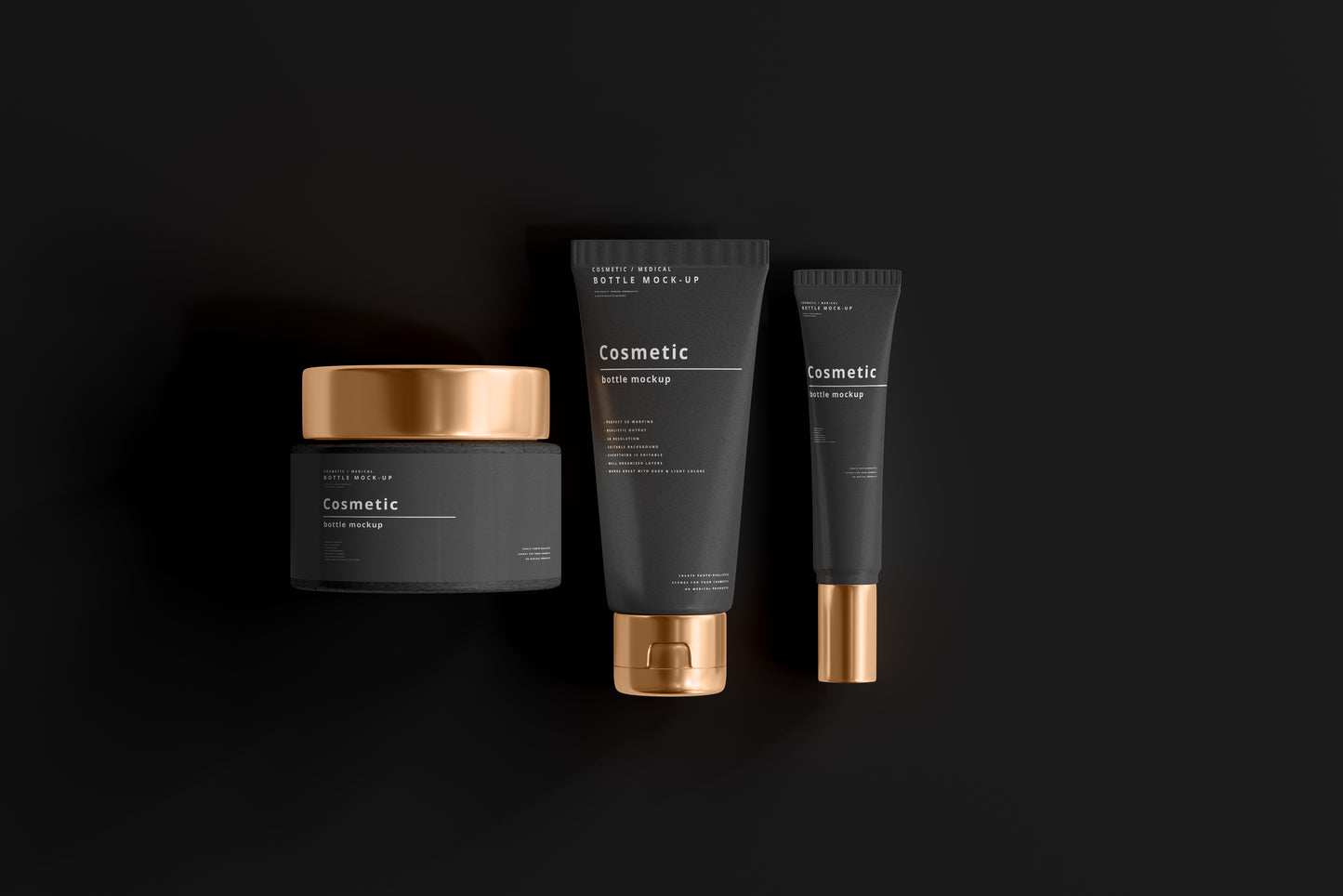 Dark Cosmetic Branding Mockup Bundle