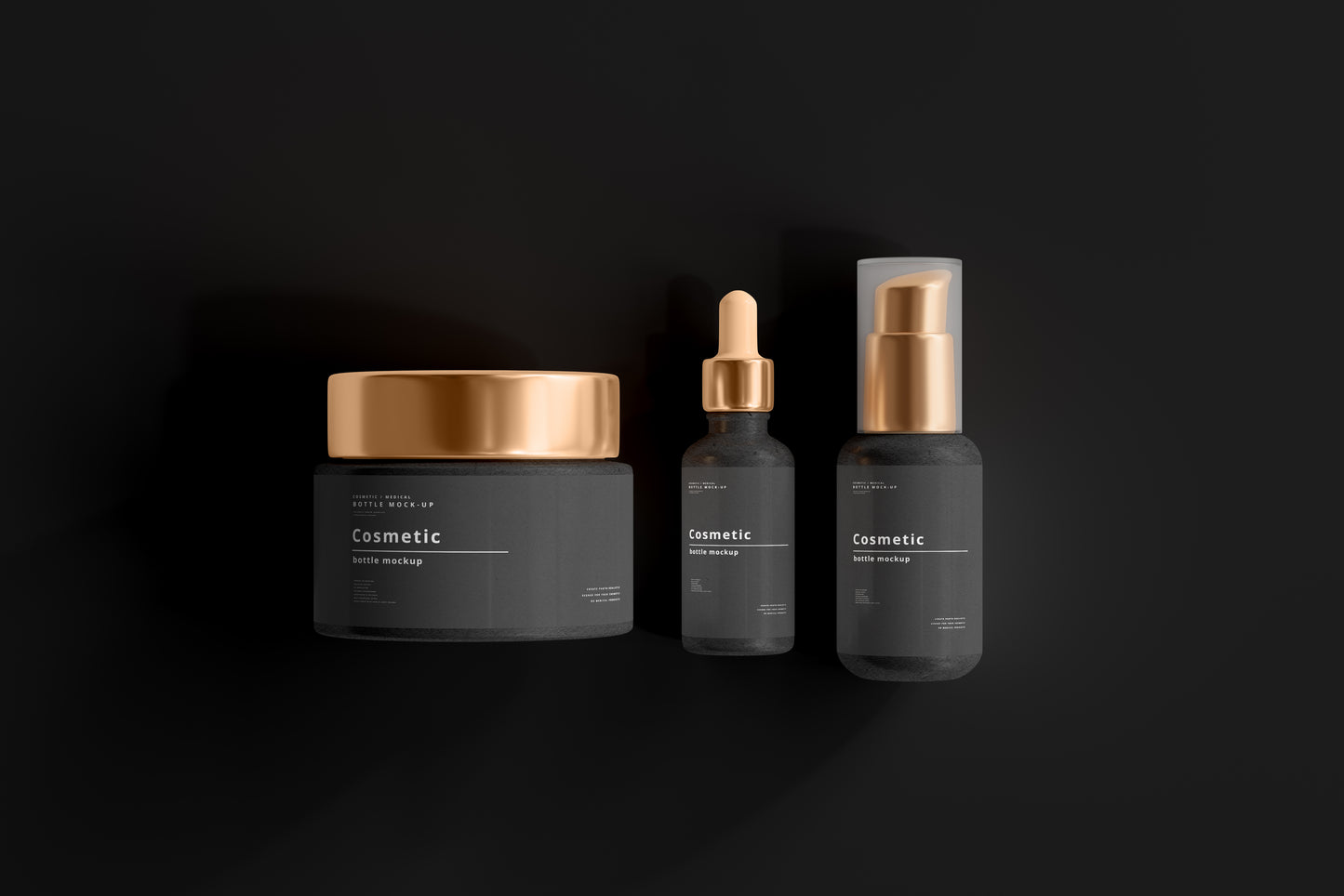 Dark Cosmetic Branding Mockup Bundle