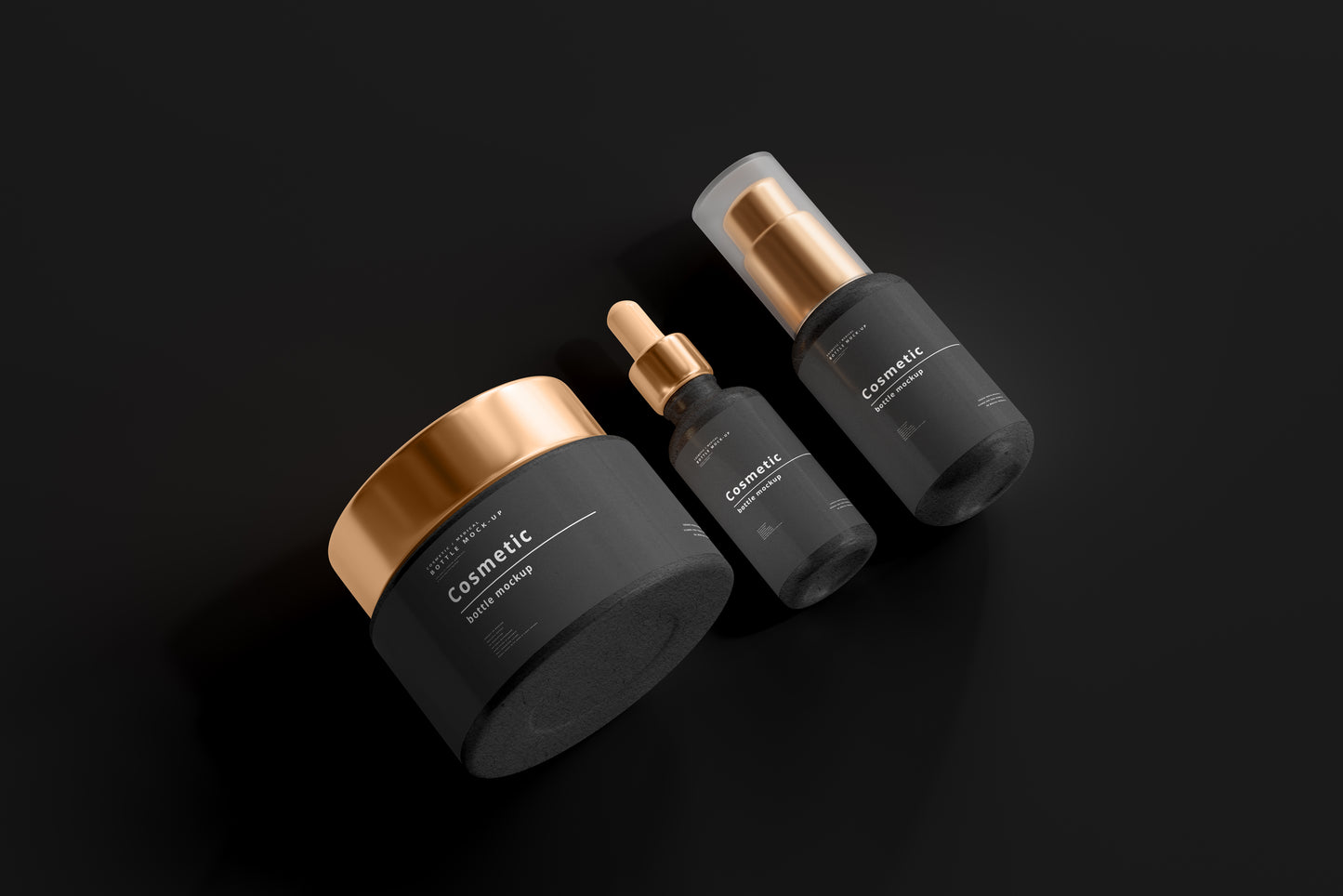 Dark Cosmetic Branding Mockup Bundle