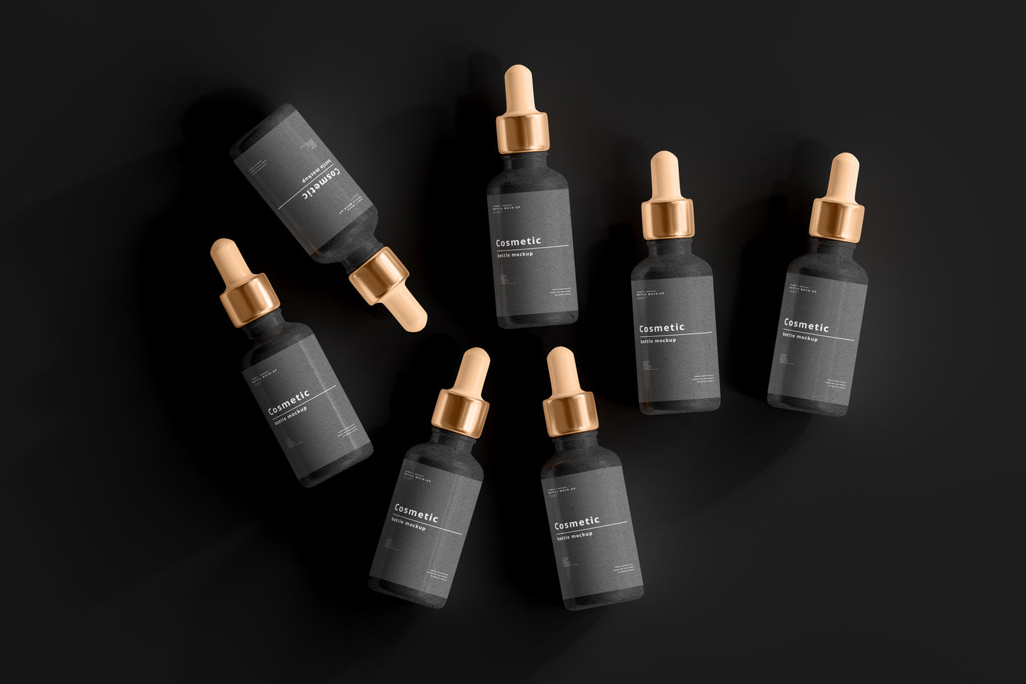 Dark Cosmetic Branding Mockup Bundle