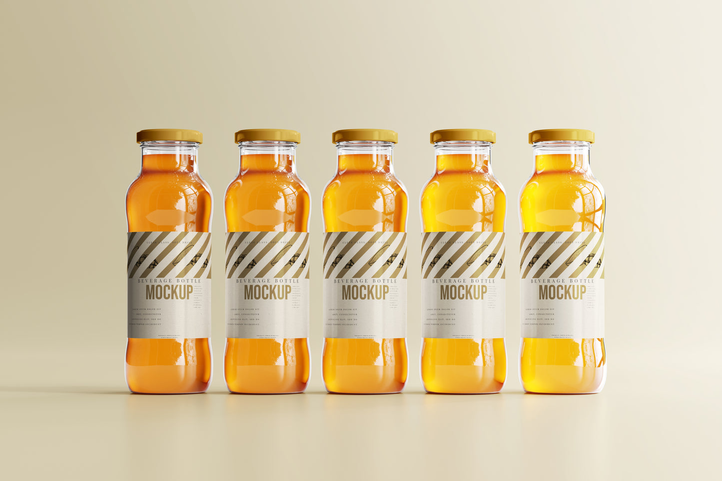 Soft Drink Glass Beverage Bottle Mockups
