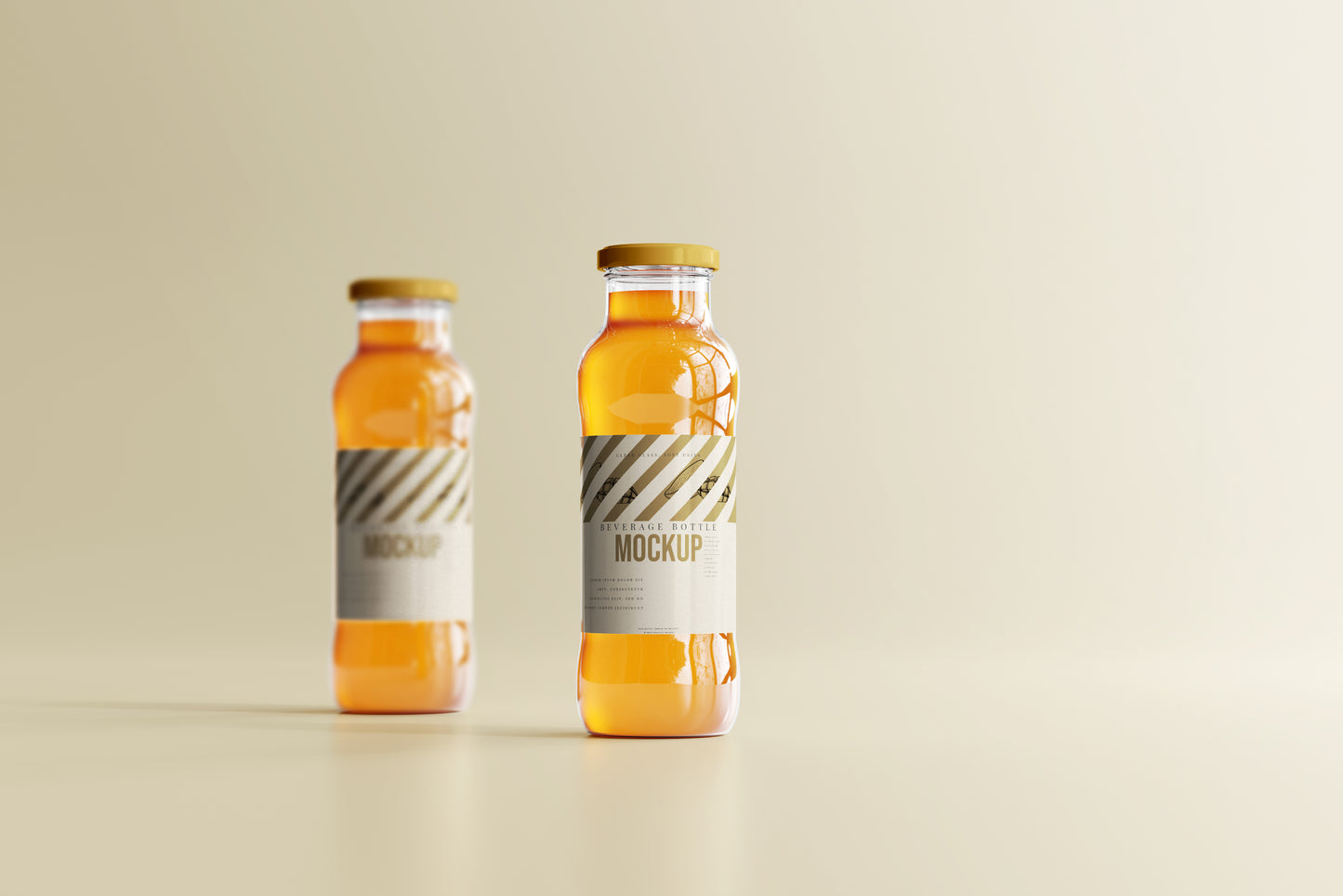 Soft Drink Glass Beverage Bottle Mockups