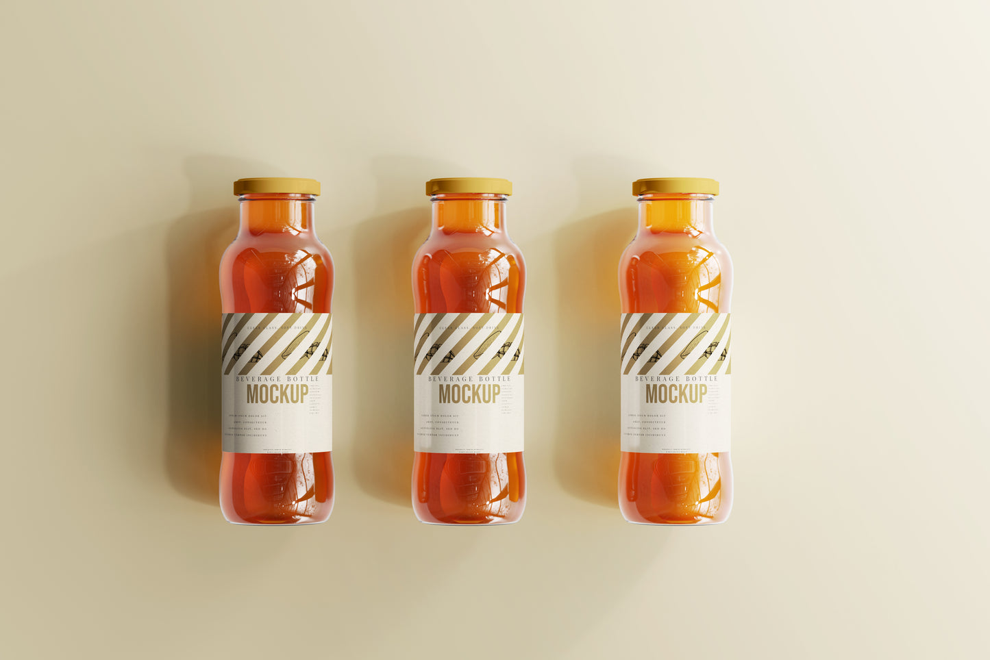 Soft Drink Glass Beverage Bottle Mockups