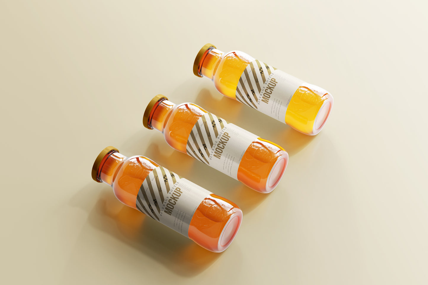 Soft Drink Glass Beverage Bottle Mockups