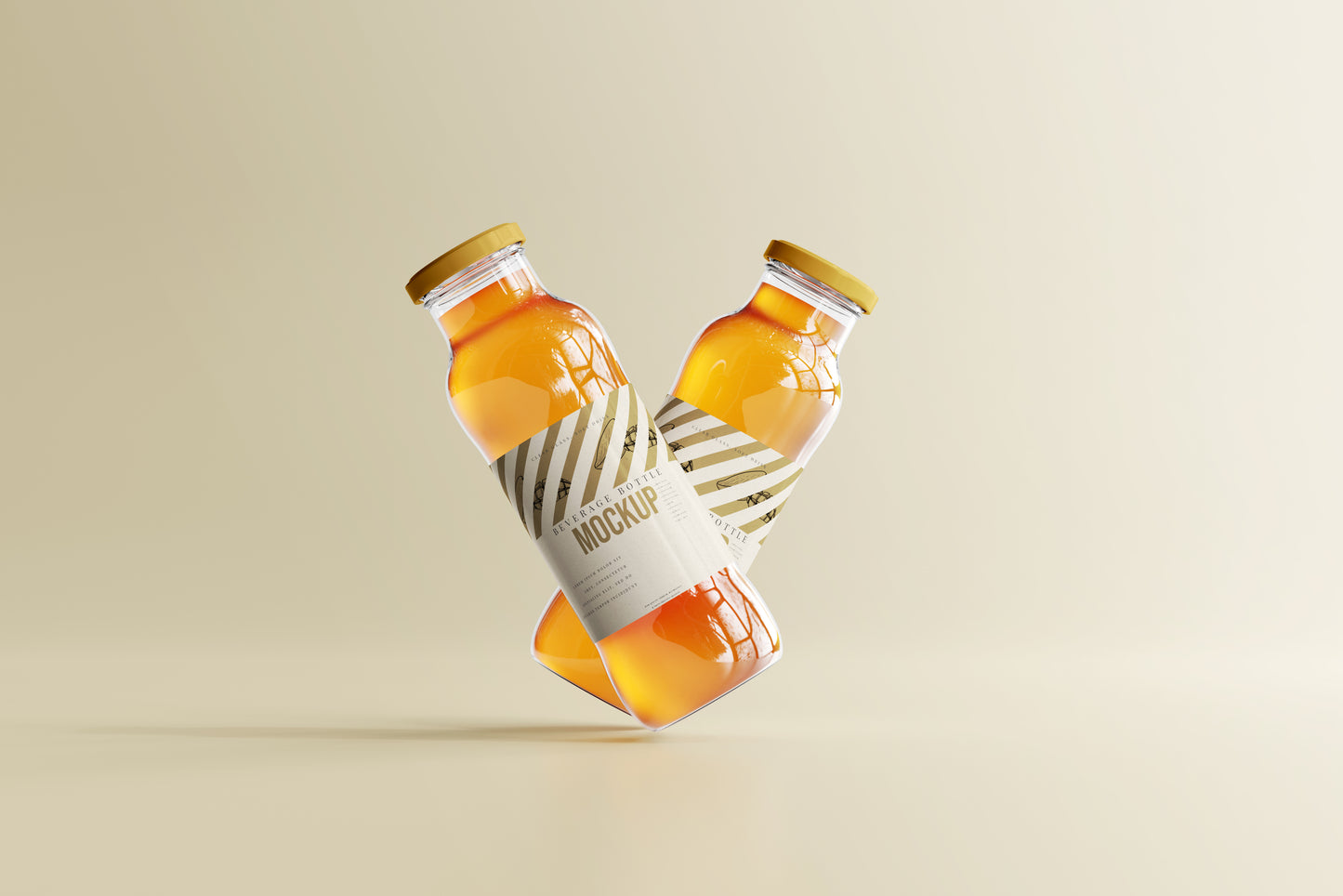 Soft Drink Glass Beverage Bottle Mockups