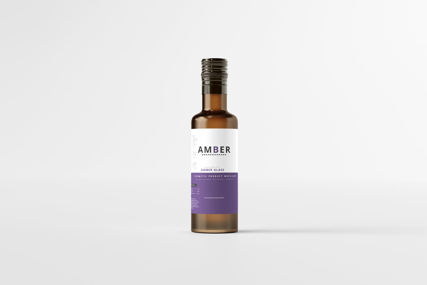 Amber Glass Bottle Mockups