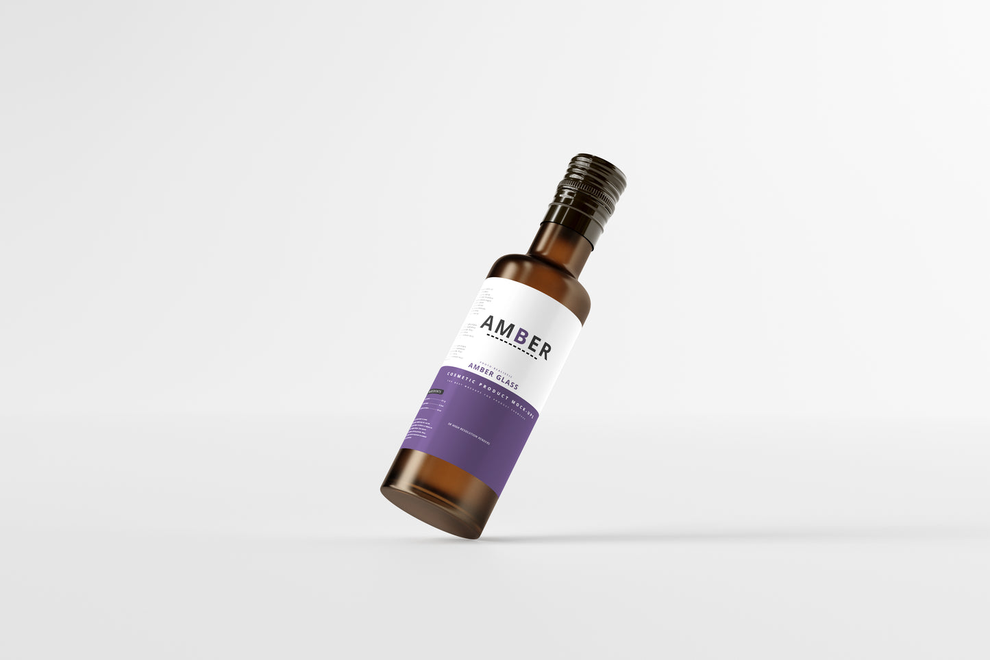 Amber Glass Bottle Mockups