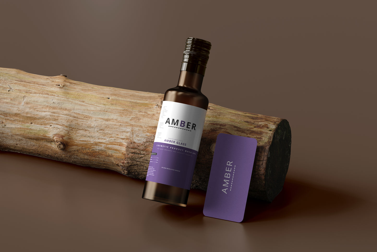 Amber Glass Bottle Mockups