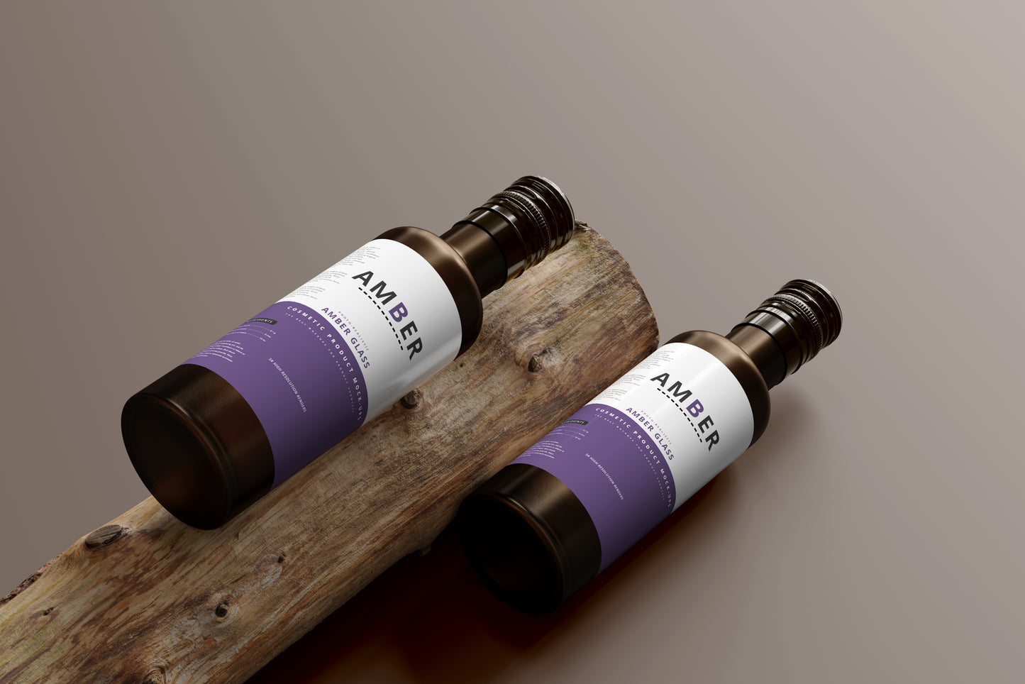 Amber Glass Bottle Mockups