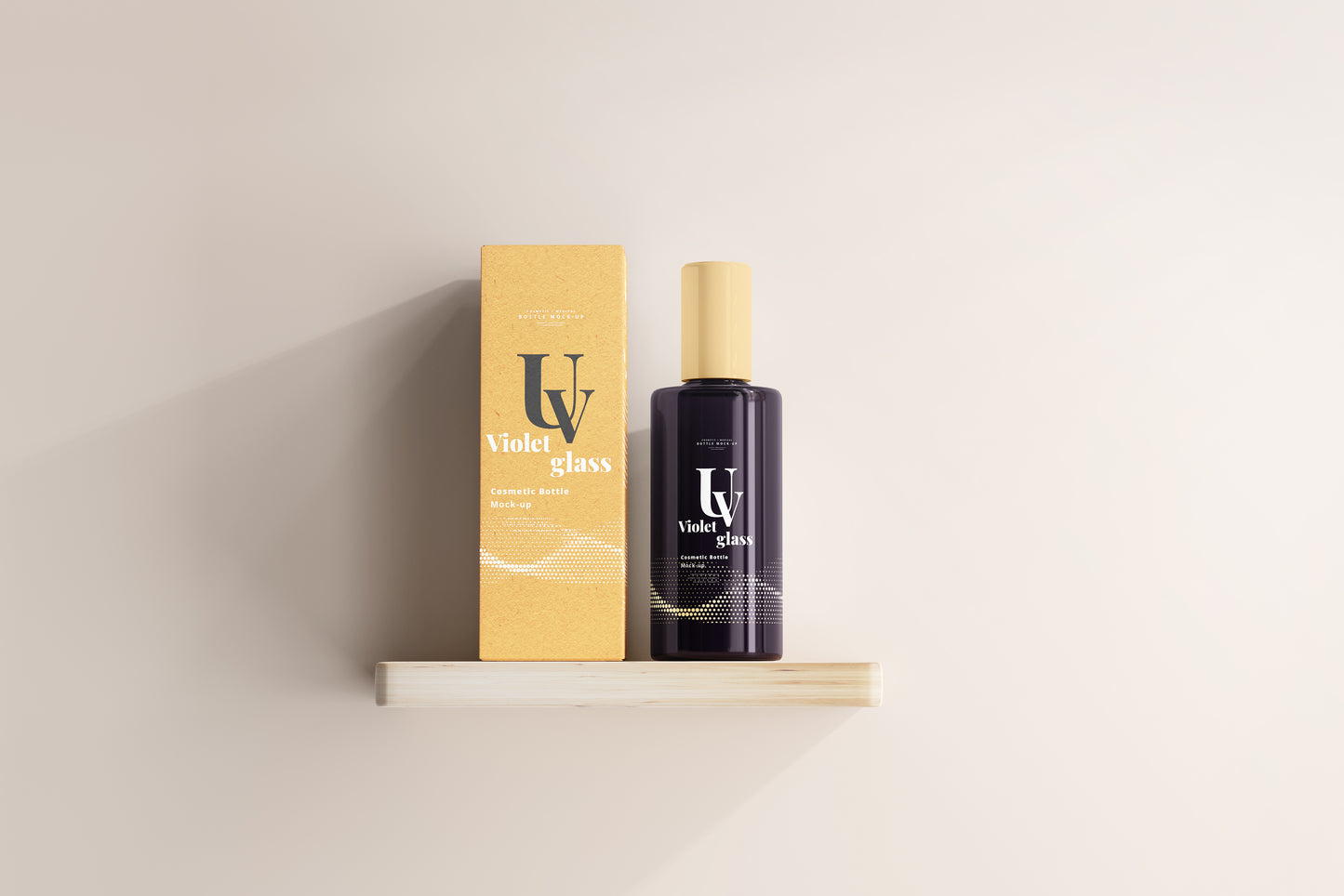 UV Glass Cosmetic Bottle Mockups