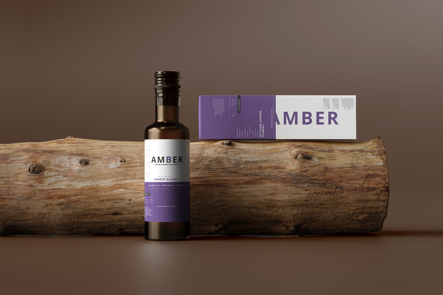 Amber Glass Bottle Mockups