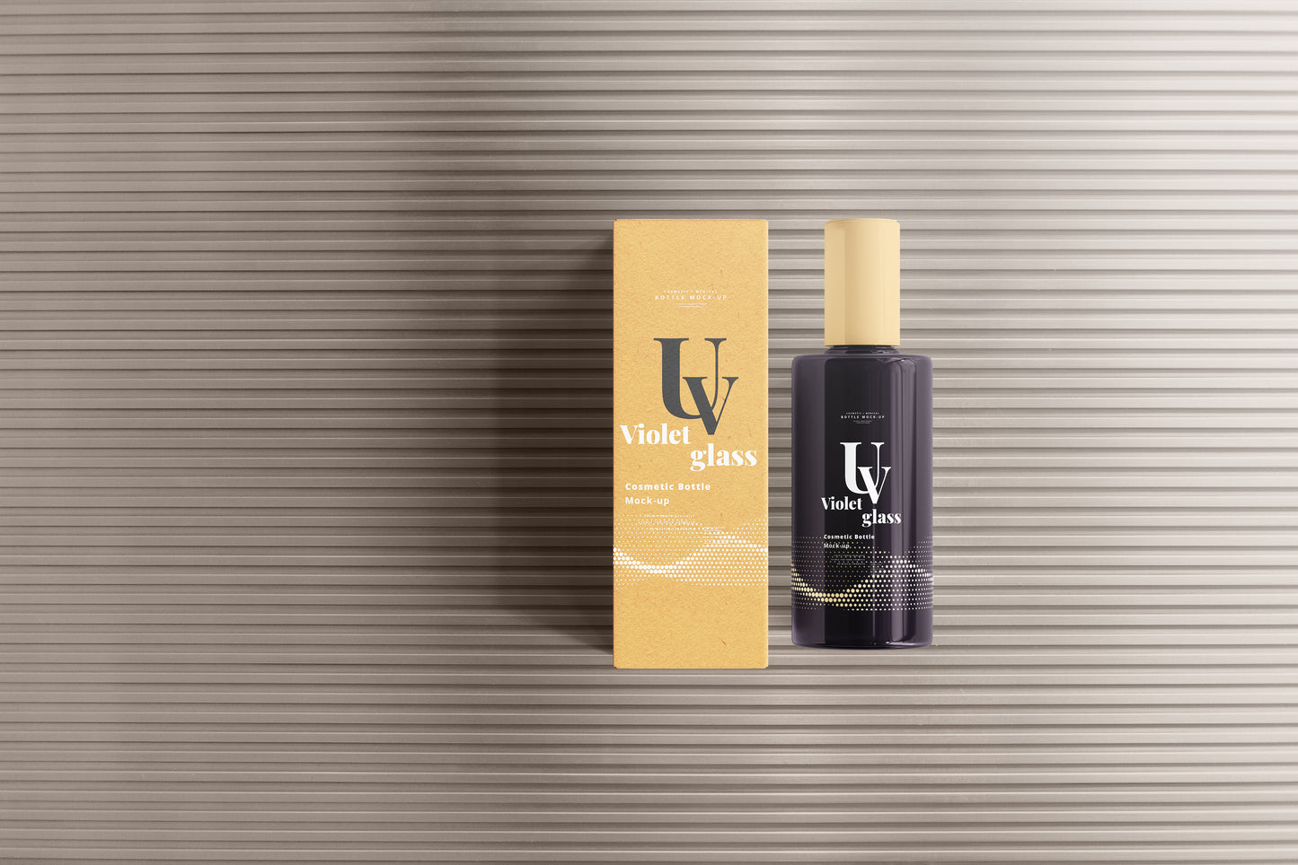 UV Glass Cosmetic Bottle Mockups