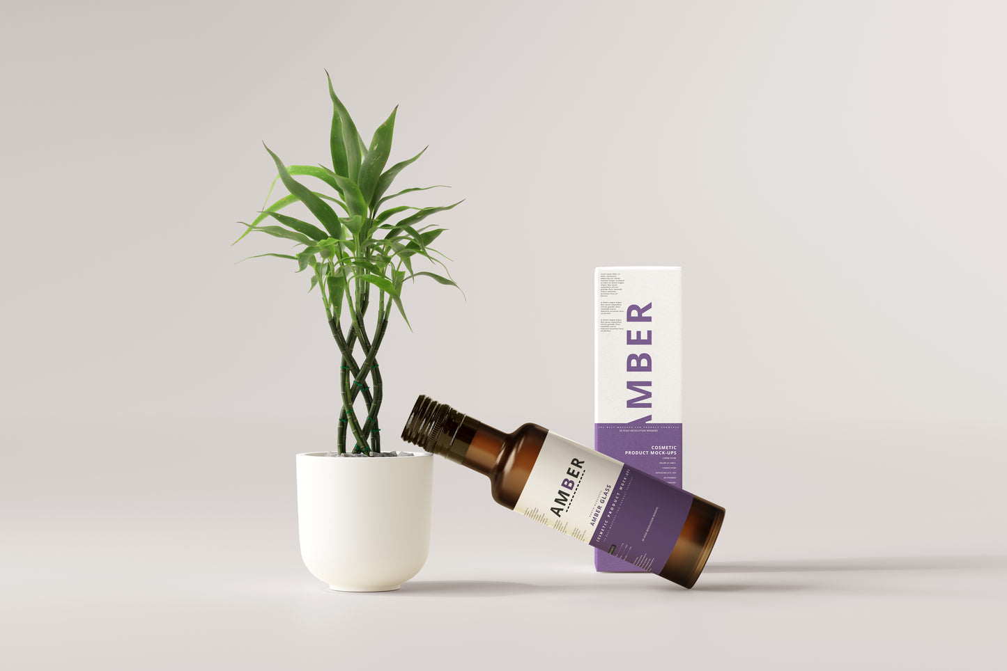 Amber Glass Bottle Mockups
