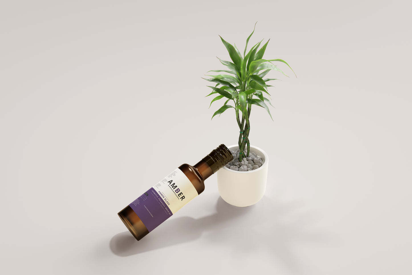 Amber Glass Bottle Mockups