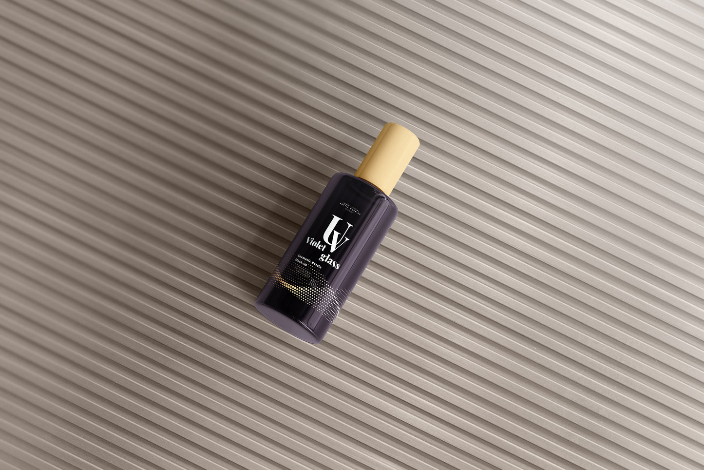 UV Glass Cosmetic Bottle Mockups