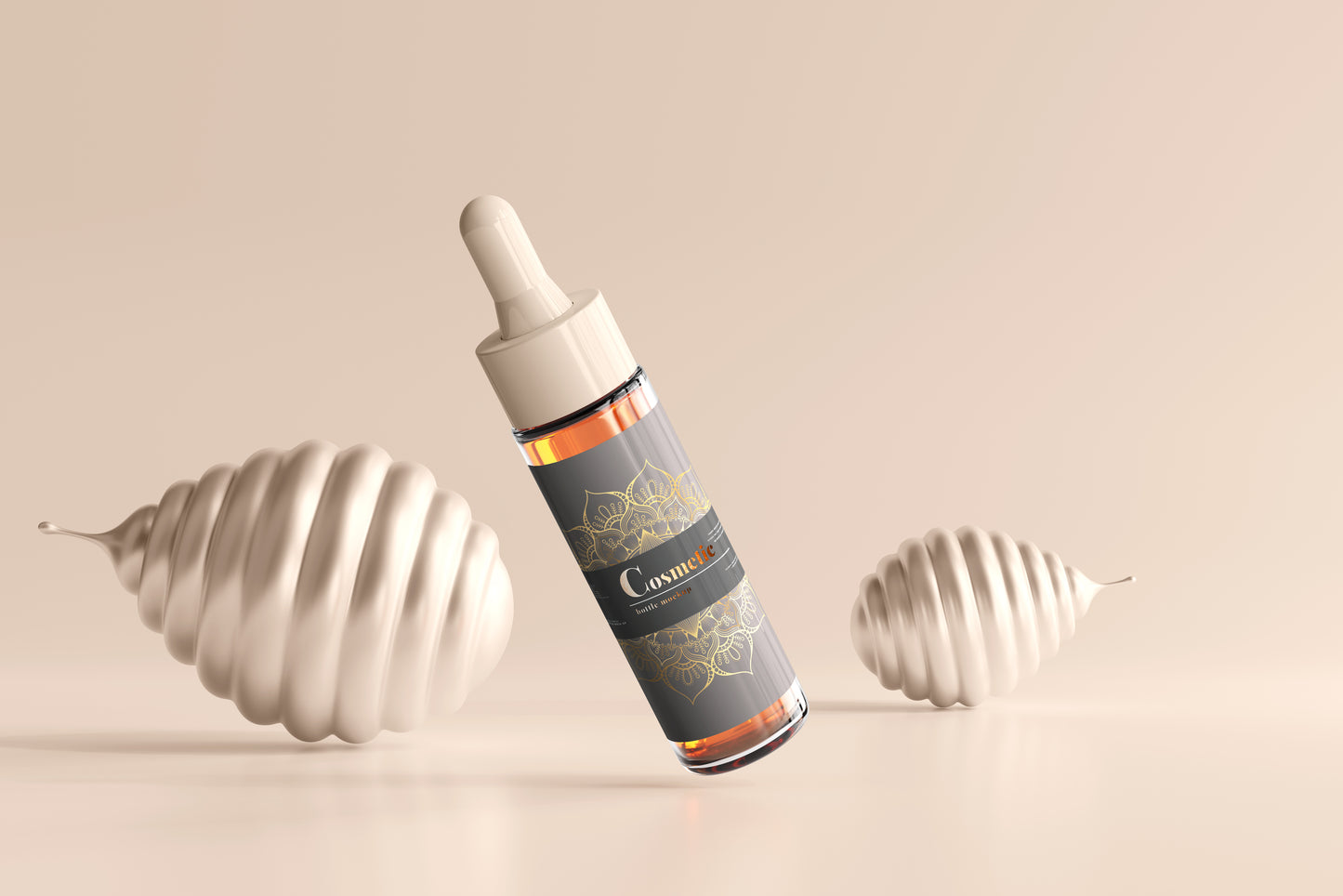 Slim Dropper Bottle Label Mockup