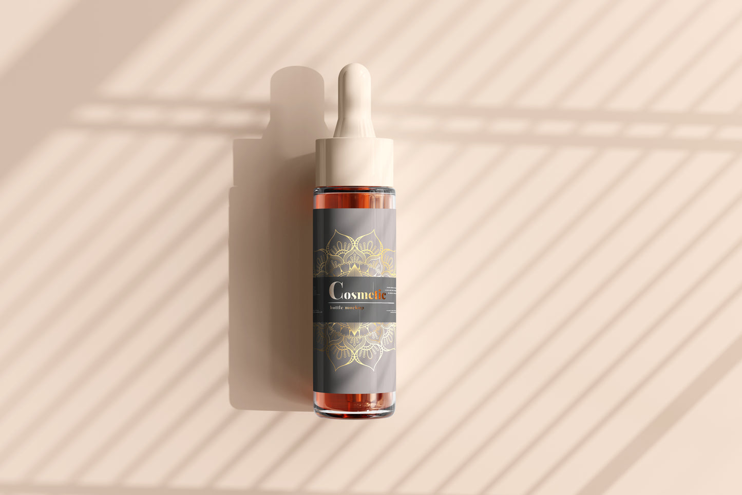 Slim Dropper Bottle Label Mockup