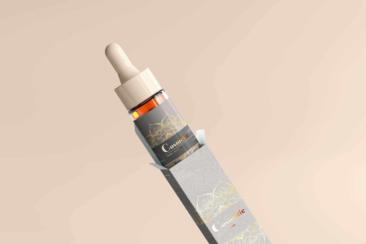 Slim Dropper Bottle Label Mockup