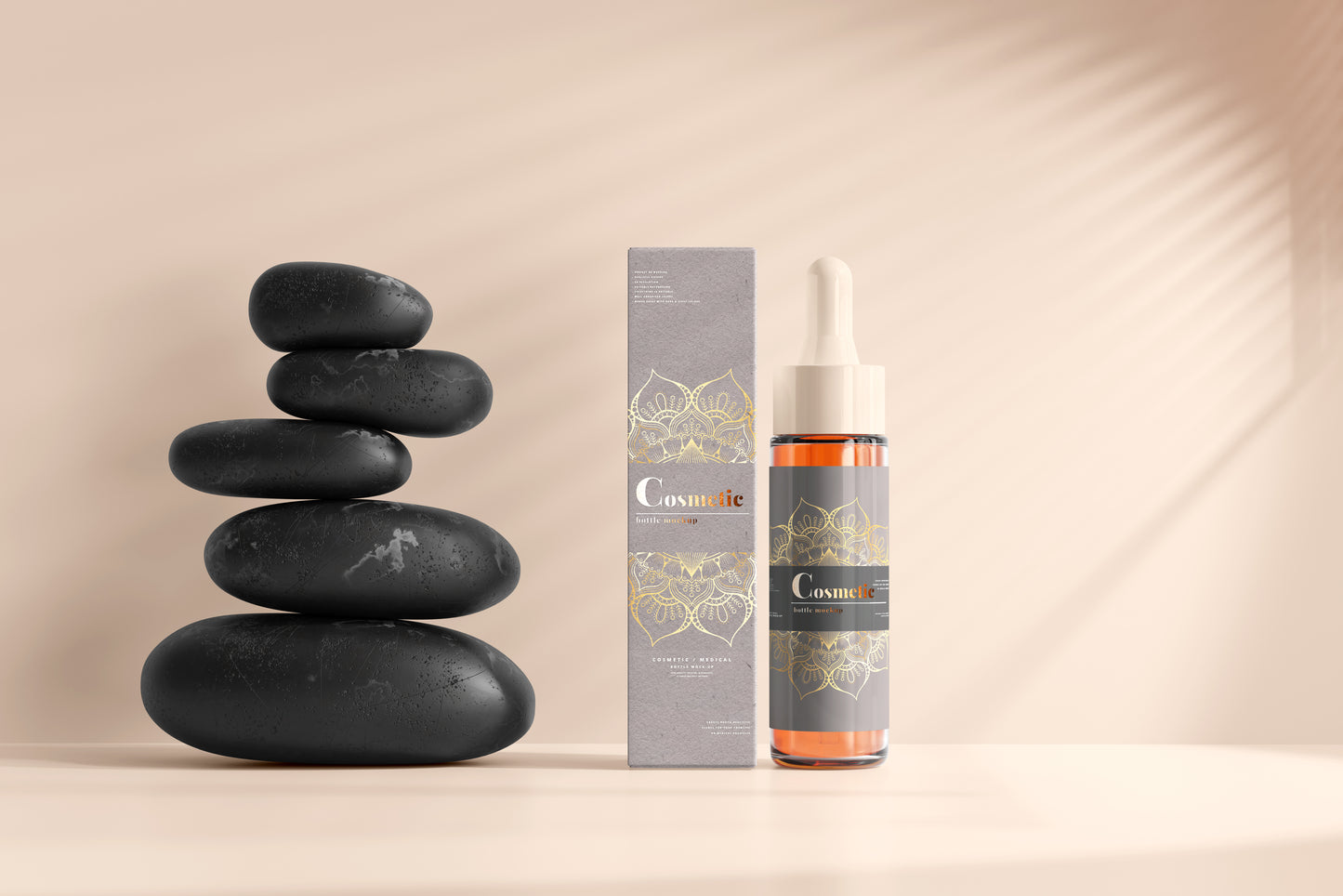 Slim Dropper Bottle Label Mockup