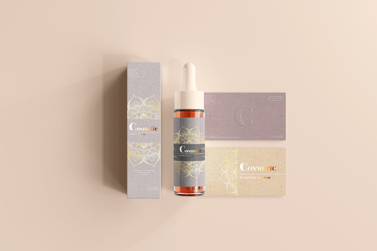 Slim Dropper Bottle Label Mockup