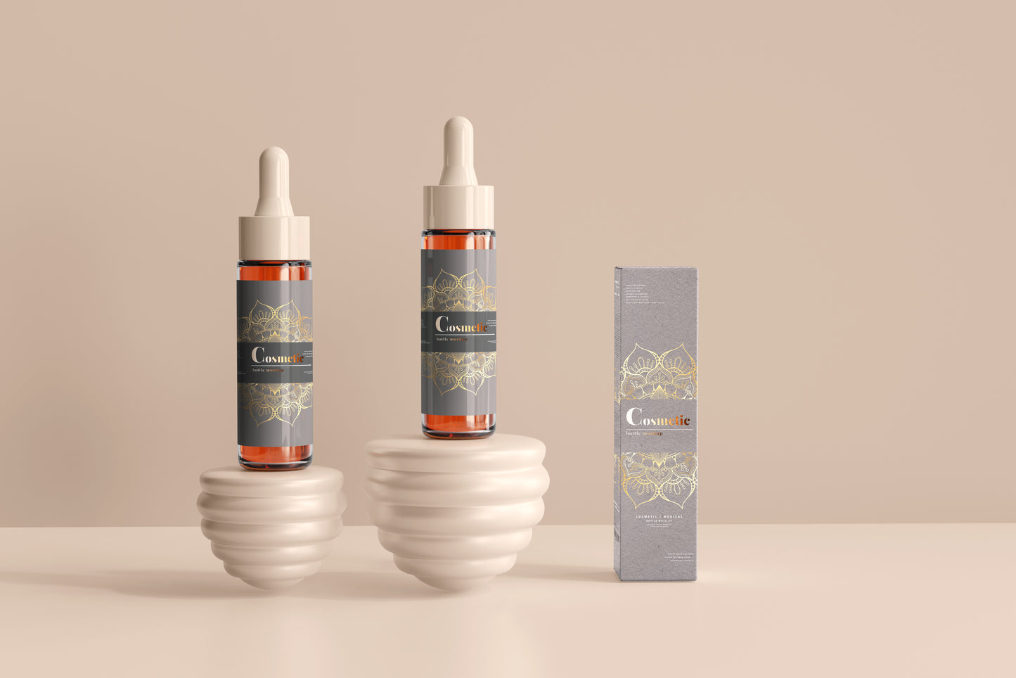 Slim Dropper Bottle Label Mockup