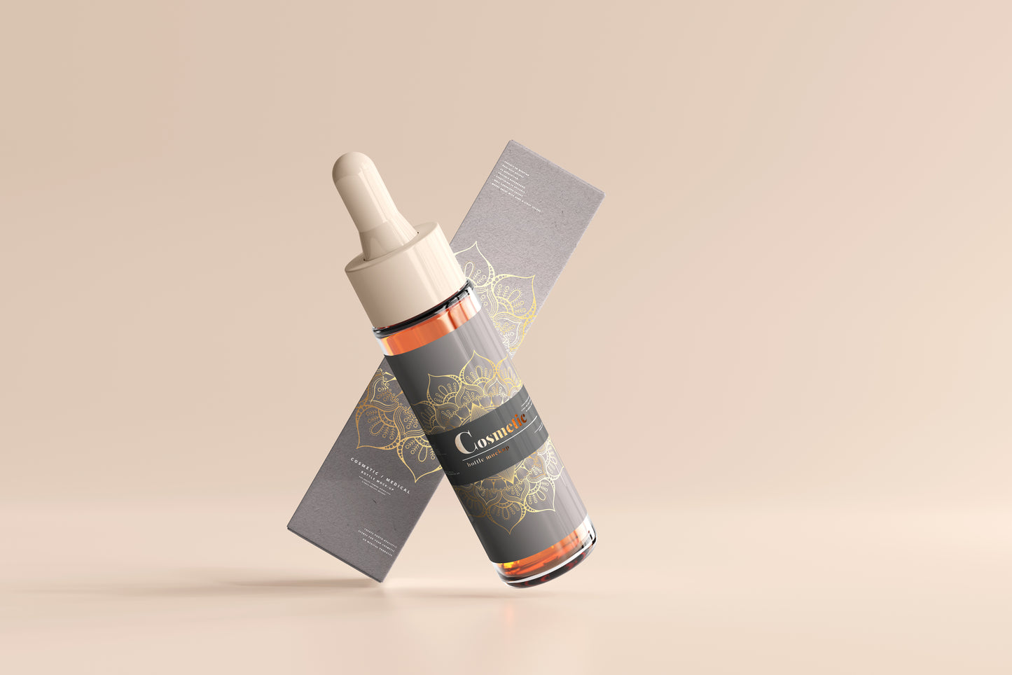 Slim Dropper Bottle Label Mockup